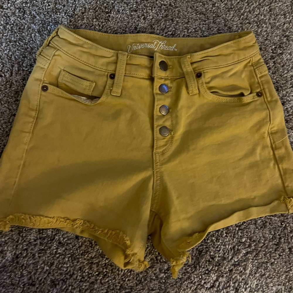 Universal Thread button fly shorts.  Yellow